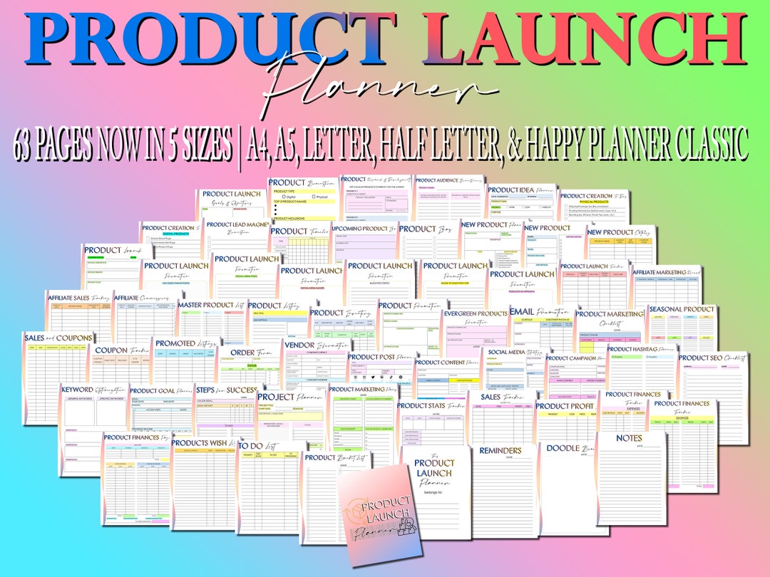 Product Launch Business Planner Printable Etsy Shop Planner Digital ...