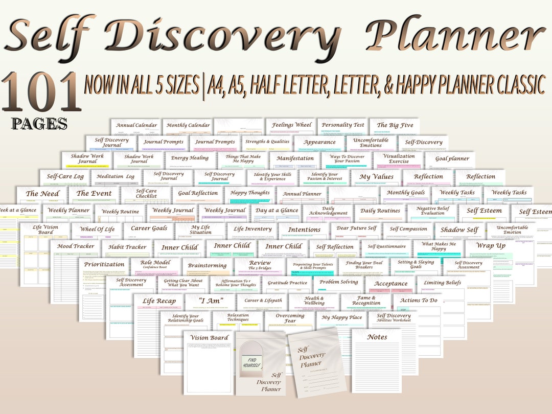 Self Discovery Journal Self Care Planner Inner Critic Shadow Work ...