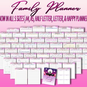 Ultimate Family Life Planner Printable Home Management Digital Download Newlywed Gift Household Chores Schedule Maintenance Mommy Classic