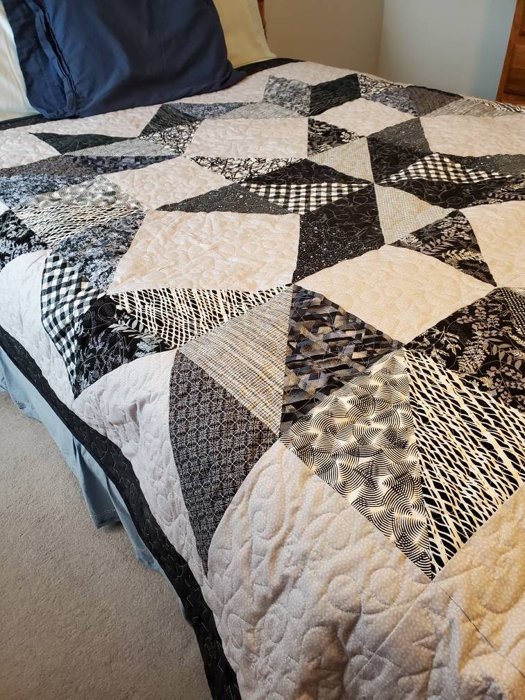 Queen Size Carpenter Star Quilt Etsy