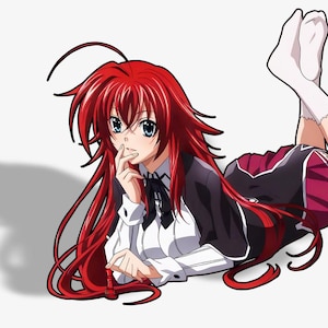 Highschool DxD - Rias Gremory 2 | Cute Waterproof Anime JDM Weabo Peeker | Laptop Water Bottle Flask Sticker Decal