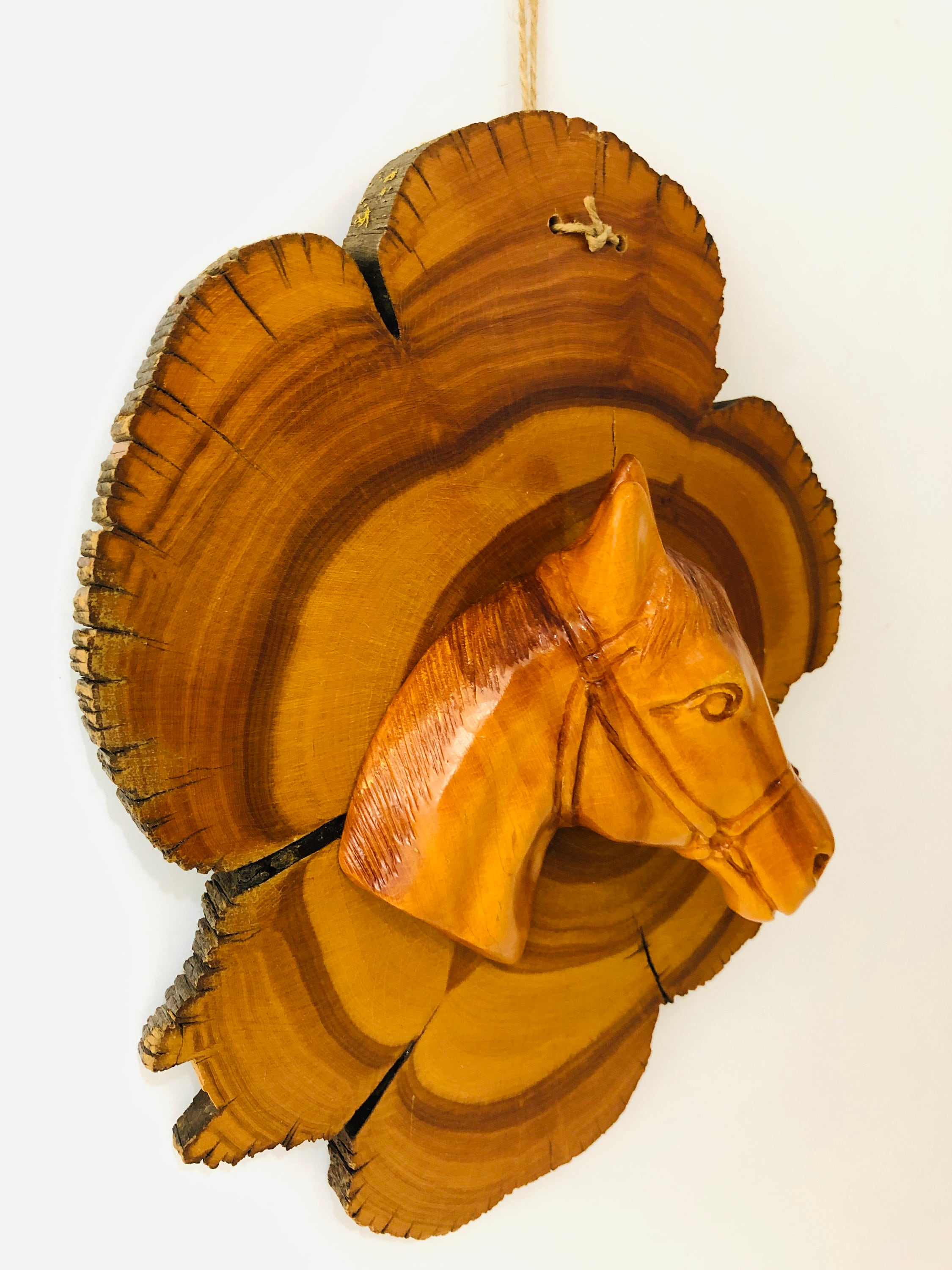 Carved Wood Horse Plaquevintage Horse Head Wall Etsy