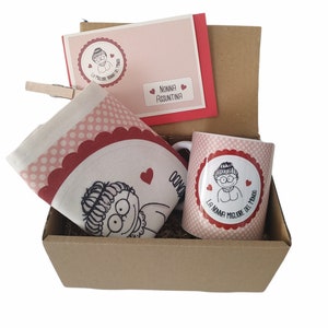 gift BOX NONNA idea regalo tazza canovaccio biglietto immagine 1