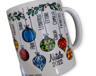 Personalized MUG with children's names - TEACHER gift - CHRISTMAS