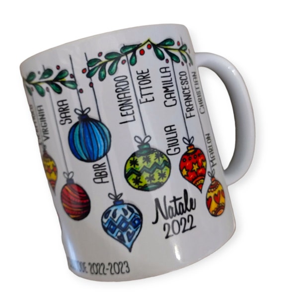 MUG personalizzata con nomi dei bambini - regalo MAESTRA - NATALE