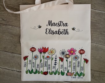 SHOPPER - Classic BAG with handles personalized with children's names - MAESTRA gift