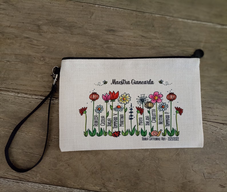 POCHETTE personalizzata con nomi dei bambini regalo MAESTRA immagine 2