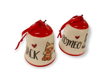 Campanella in ceramica PERSONALIZZATA con CANE o GATTO