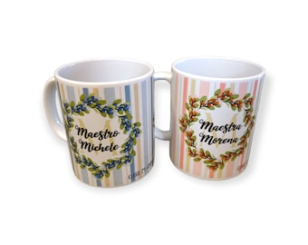 MUG personalizzata Ghirlanda di natale - regalo MAESTRA