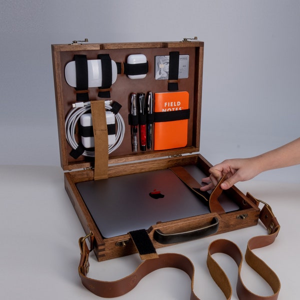 Wooden Briefcase Etsy