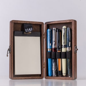 5 Pen Wood Case (includes a Tomoe River pad)