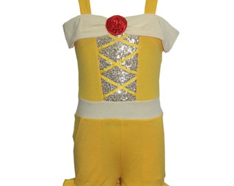 Toddler/Girls Beauty Belle Yellow Princess Romper