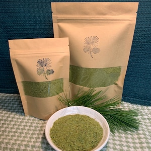 FULLY DRIED (read) - GROUND Organic Western White Pine Needles from Montana (Pinus monticola) For All Natural, Herbal Tea, Medicinal