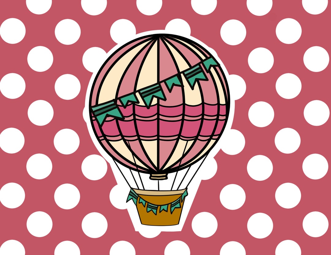 Hot Air Balloon Sticker | Vinyl Sticker | Sticker for Hydroflask | VSCO ...