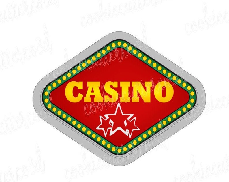 Casino sign cookie cutter fondant cutter clay cutter