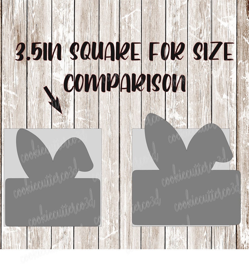 Bunny ear name plaque-Easter-Spring cookie cutter, fondant cutter, clay cutter image 3