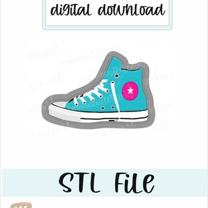 High top shoe cookie cutter-STLfile-digital download