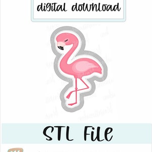 STL file-flamingo cookie cutter-digital download
