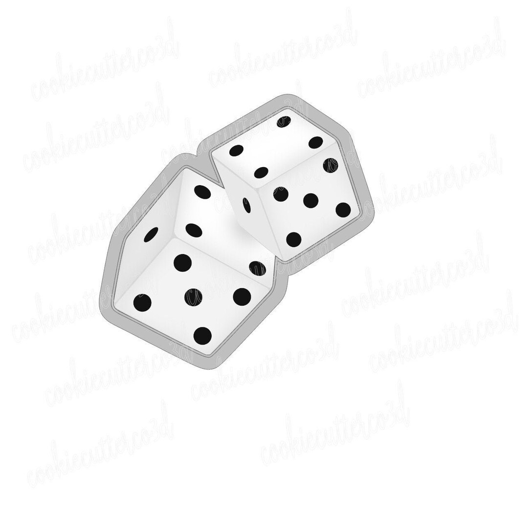 Dicepair of Dice Cookie Cutter, Fondant Cutter, Clay Cutter Etsy