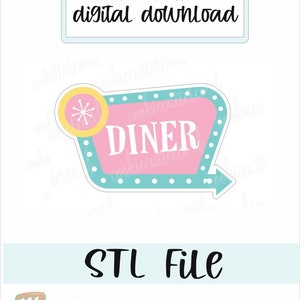 Retro sign cookie cutter-STL files-digital download