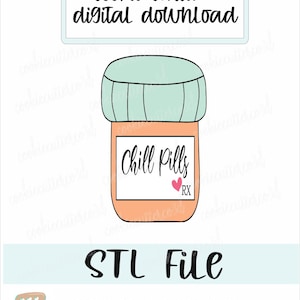 STL FILE-Pill bottle cookie cutter-medical nurse-prescription-dr-pill-digital download 4 sizes