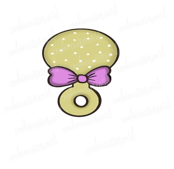 Baby Rattle With Bow Cookie Cutter Fondant Cutter Clay Etsy