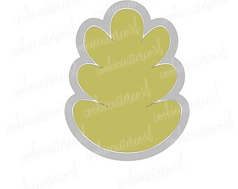 Leaf C-floral cookie cutter, fondant cutter, clay cutter