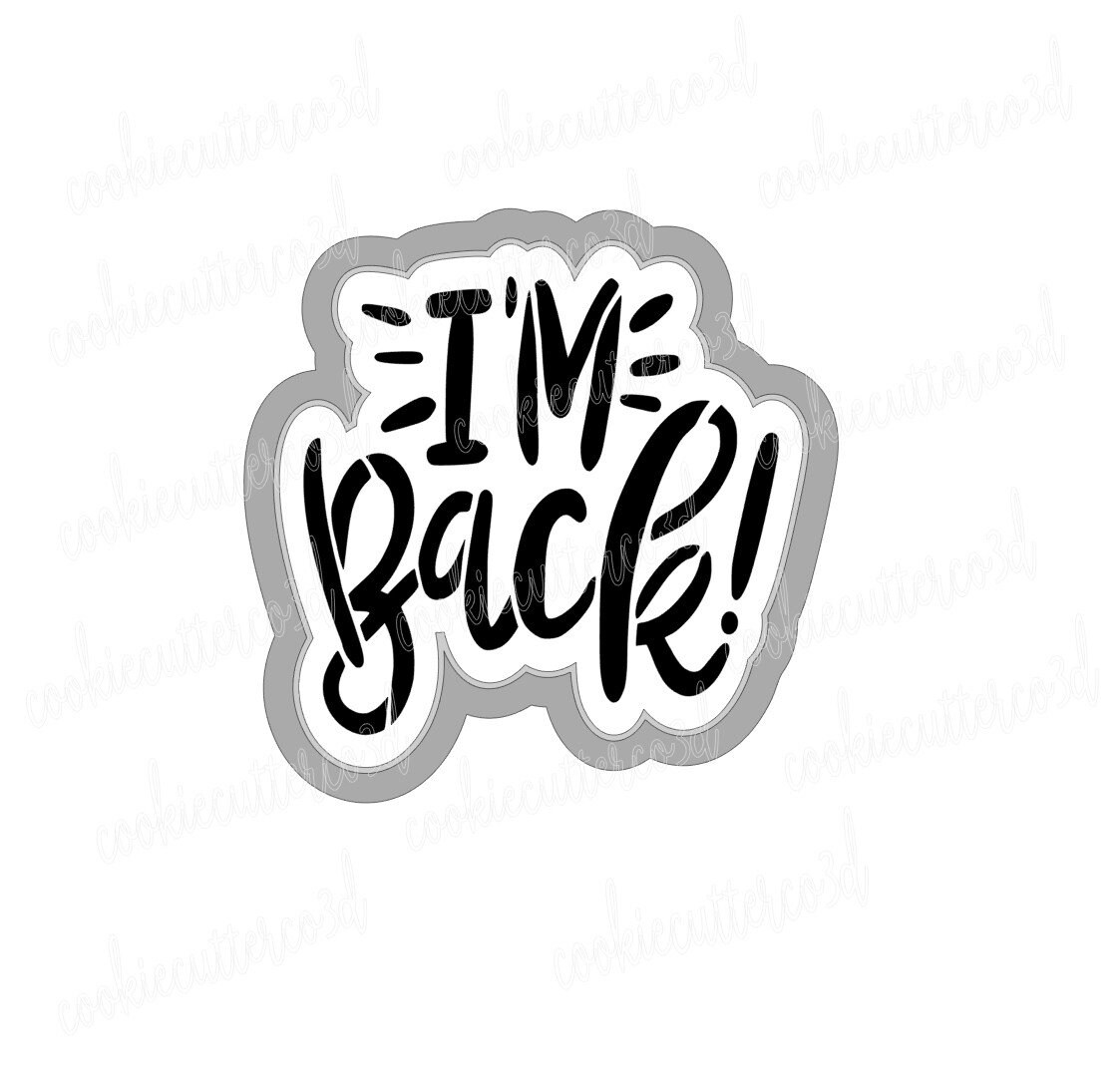 I'm Back Plaque and Stencil Set Back to School Cookie - Etsy UK
