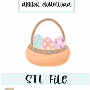STL-DATEI- Korb Ausstechform- Ostern Frühling digitaler download 4 Größen
