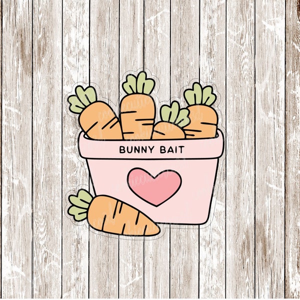 Bunny bait carrot basket-Easter cookie/fondant/clay cutter