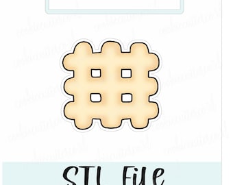 STL FILE- Waffle fry cookie cutter-food-fast food-Chicken restaurant- digital download 4 sizes