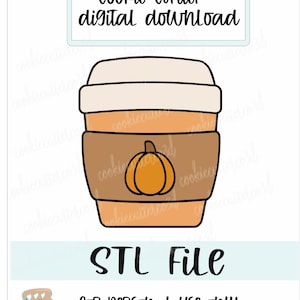Latte/coffee cup cookie cutter-STL file-digital download 4 sizes