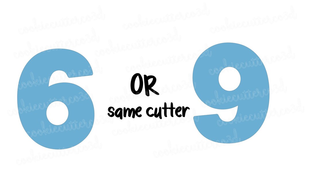 Number 6 or 9 Six or Nine Cookie Cutter, Fondant Cutter, Clay Cutter - Etsy