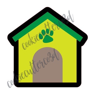 dog house cookie cutter, fondant cutter, clay cutter