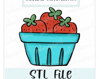 STL FILE- Strawberry basket cookie cutter-digital download 4 sizes