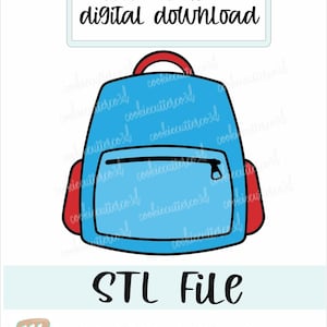 Fichier STL-emporte-pièce-sac à dos-école-campong-téléchargement numérique 4 tailles
