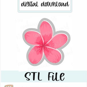 STL-bestand-plumeriabloem cookie cutter-digitale download
