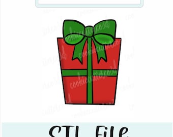 STL-Datei- Hohe Geschenk Ausstechform-digitaler Download Weihnachten/Geburtstag-2 Größen