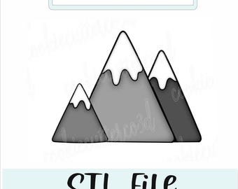 STL Datei - BERGE Ausstechform-Instant Download-Draußen