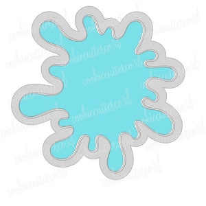 water/paint splat cookie cutter, fondant cutter, clay cutter