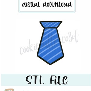 STL file tie cookie cutter-Digital download