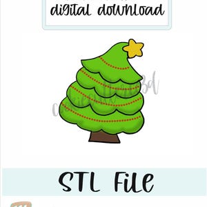 STL FILE-grinch tree-cookie cutter-Christmas tree-digital download- 4 sizes