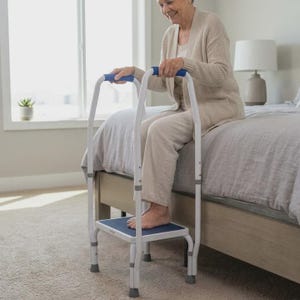 Step2Bed Mini: Adjustable Height Steel Bed Step Stool
