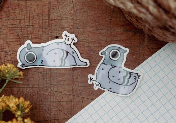 Lazy Pigeons Stickers