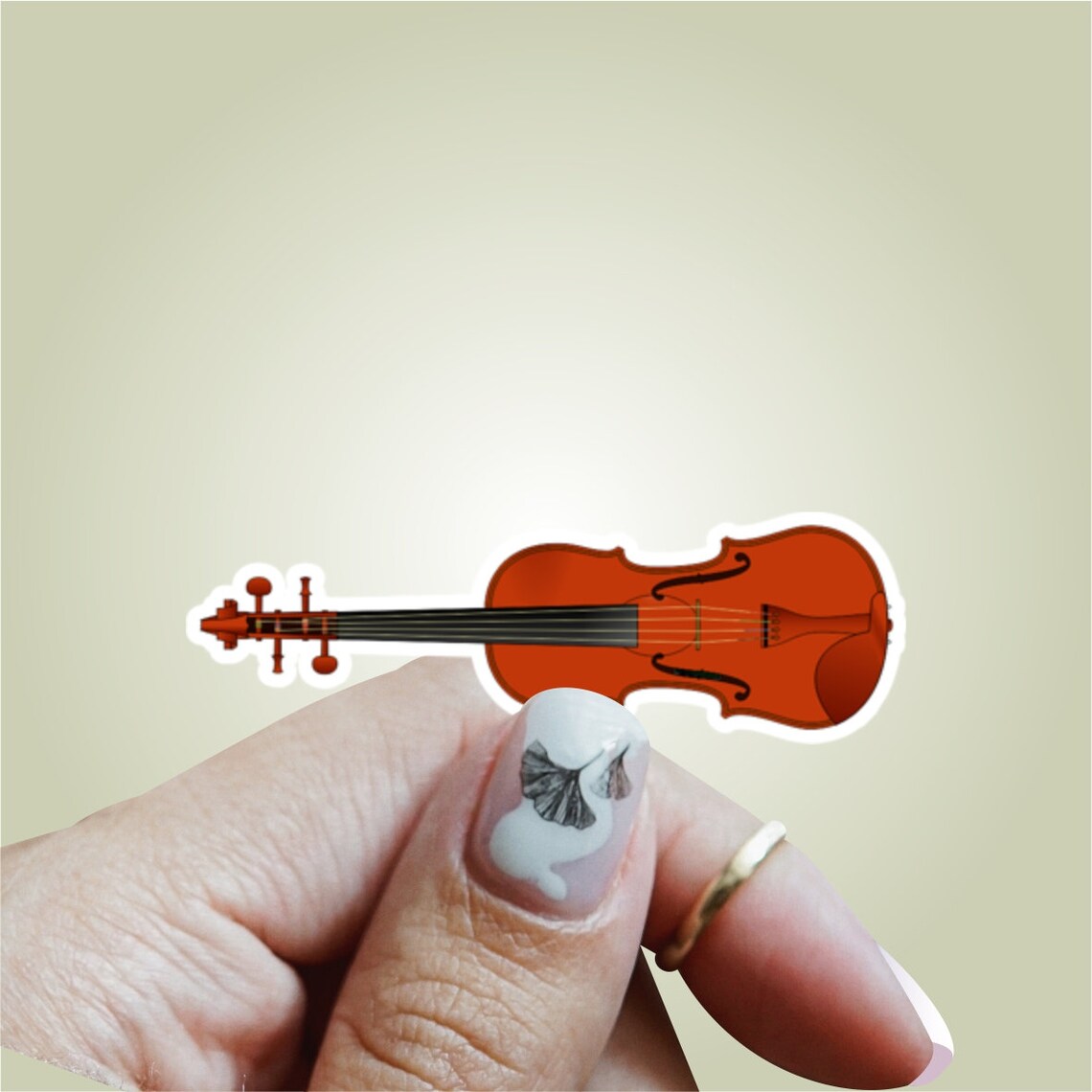 The Violin Vinyl Sticker Laptop Sticker Water Bottle Etsy