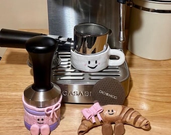 Espresso tamper & portafilterhouder | Koffiestation organizer | Barista cadeau | Espresso accessoires | Leuke decoratie voor de koffiebar |