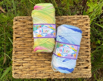 Alize burcum baby batik 100 gramos, Alize Yarn baby En la compra de 100 o más recibes un regalo sorpresa gratis!!