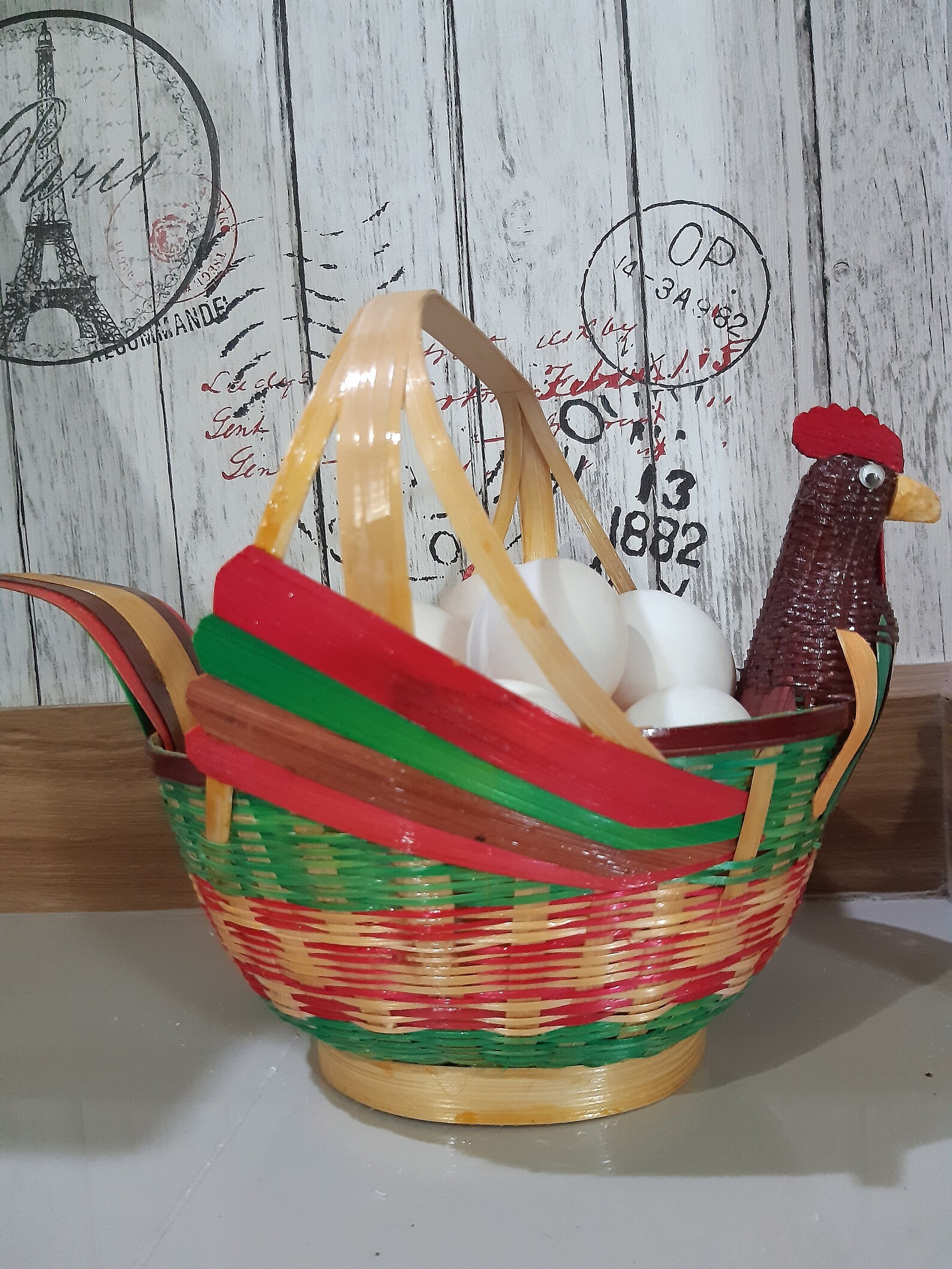Woven Chicken Basket / Home Decor / Gift / Kitchen Etsy