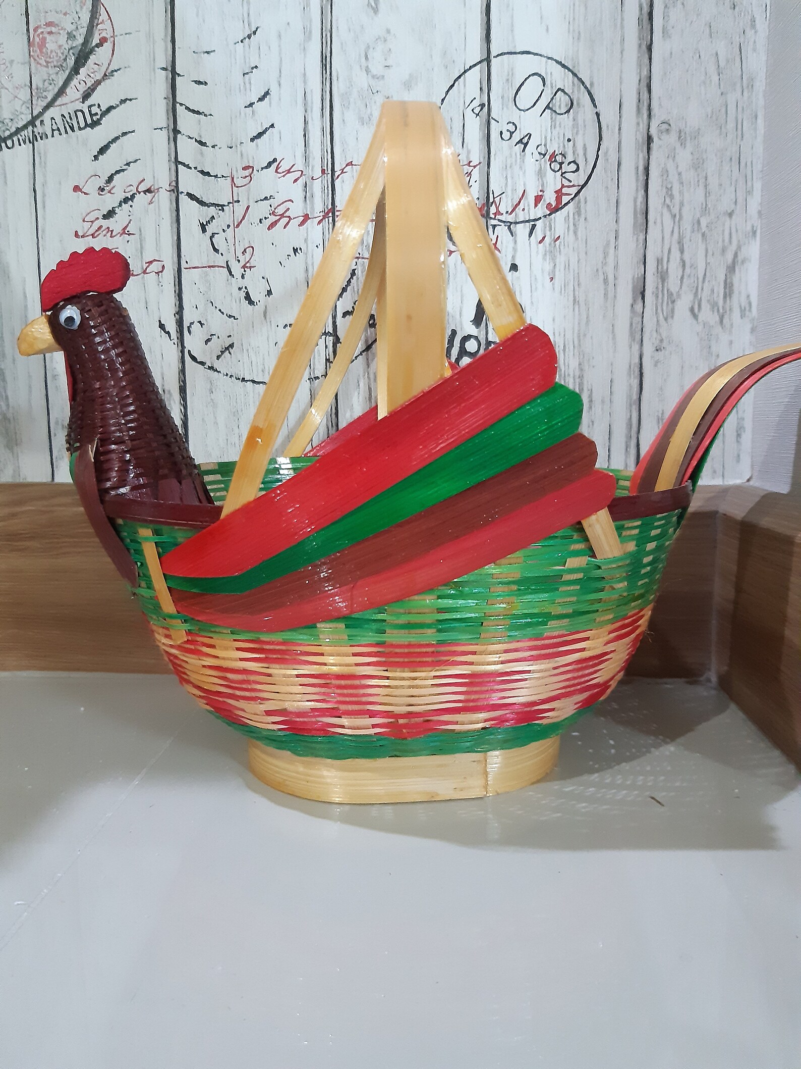 Woven Chicken Basket / Home Decor / Gift / Kitchen Etsy
