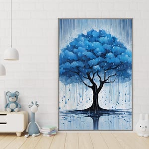 Abstract Tree Wall Art, Digital Print, Elegant Printable Wall Art, Farmhouse Décor, Vintage Style,Relaxing Living Room Wall Art,Home Décor